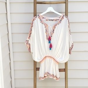 🏝️Altar'd State White Embroidered Swim Cover Up🏝️